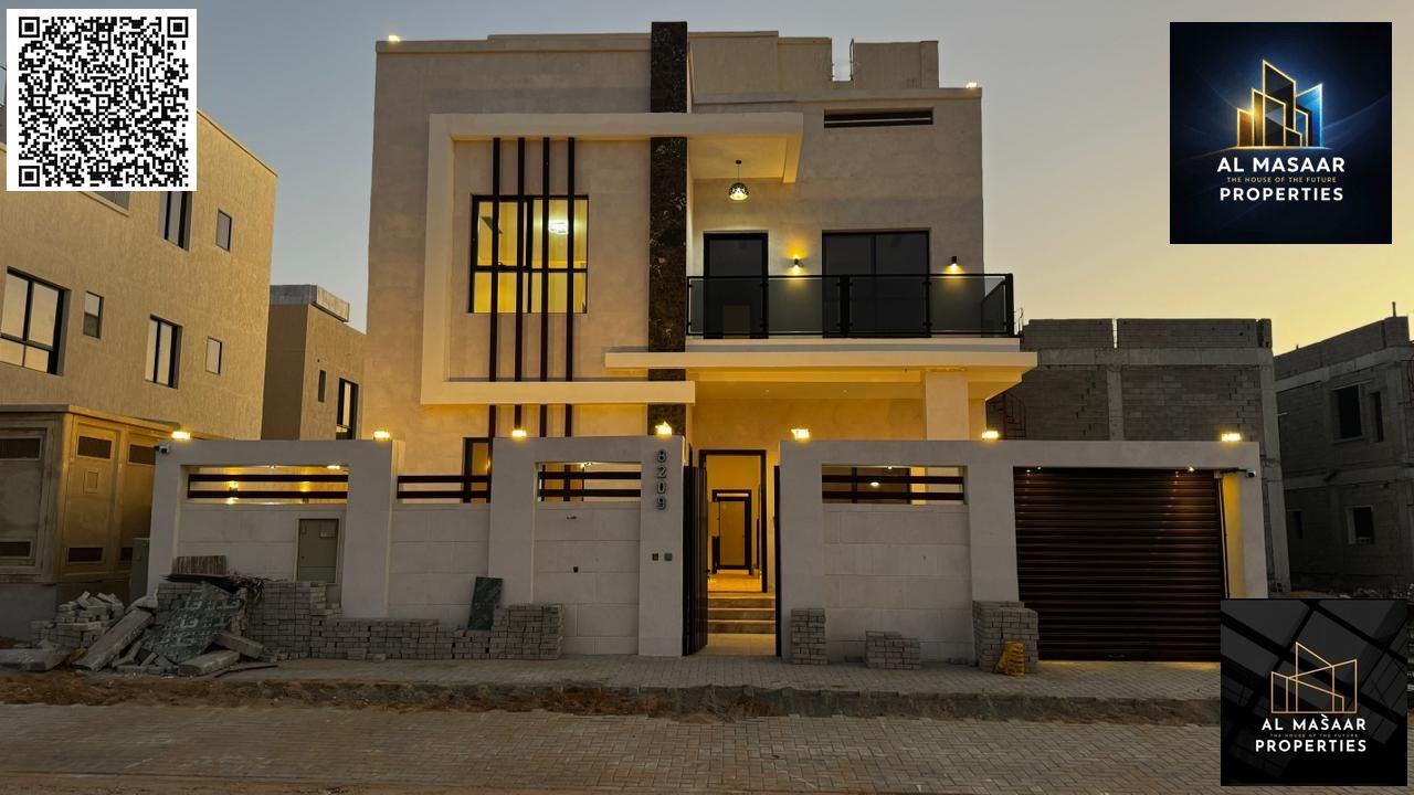 Villa for sale in Al Zahia area, ready to move in, close to all services, electricity and water included.