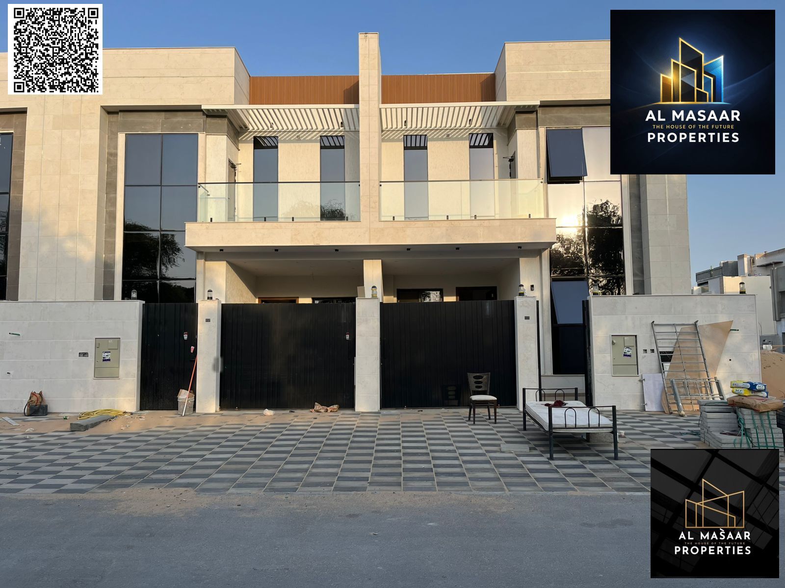 A luxury townhouse for sale in Al Yasmeen Ajman, with high-end finishing, at a price including registration fees
