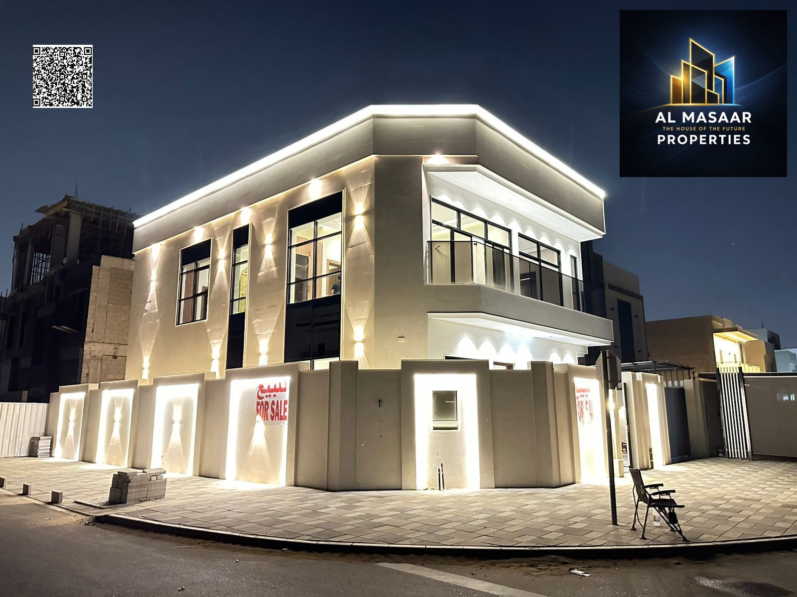 Villa for sale - two floors and a large terrace - with a large yard and a negotiable price - near Sheikh Mohammed Bin Zayed Road - freehold ownership