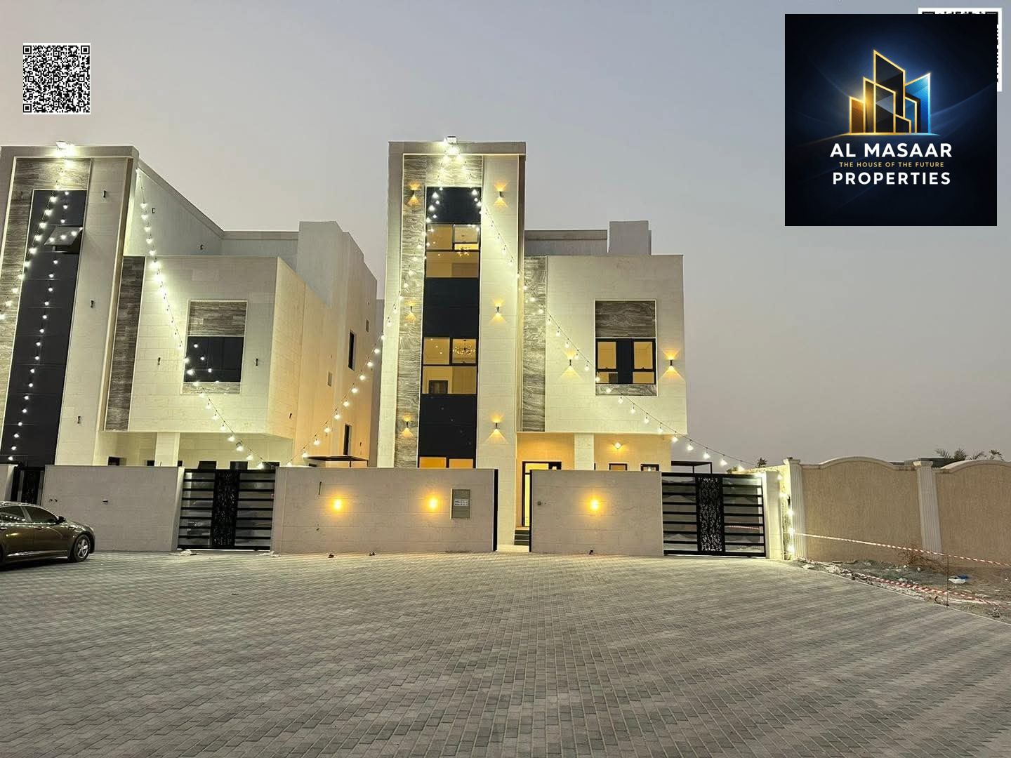 Own a 6-bedroom villa in Ajman, freehold, with all fees included and no annual charges. Super deluxe finishing, 20-meter front setback, opposite Azha