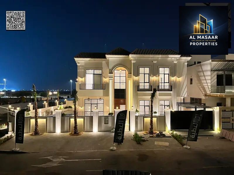 Dream villa in the heart of "Al Yasmin" Ajman. Luxurious villa with a modern design and an indoor swimming pool. Price includes electricity, water, an