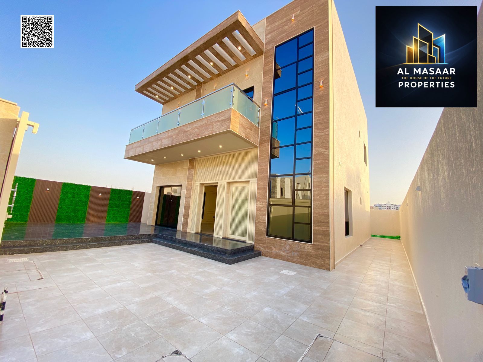 A stunning 4-bedroom master villa with built-in wardrobes in a prestigious area of Al Zahia, including registration fees.