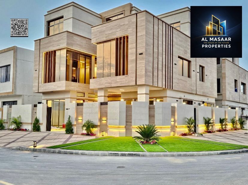 Turnkey villa, all-inclusive, on the main street, ready to move in, in one of Ajman's most prestigious areas. Freehold ownership available to all nati