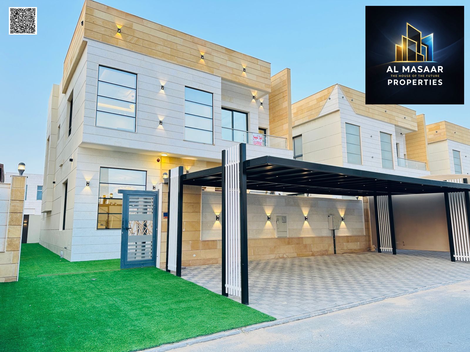 Ready-to-move-in villa for sale, close to all services, with an elegant design, including air conditioning, water, and electricity.