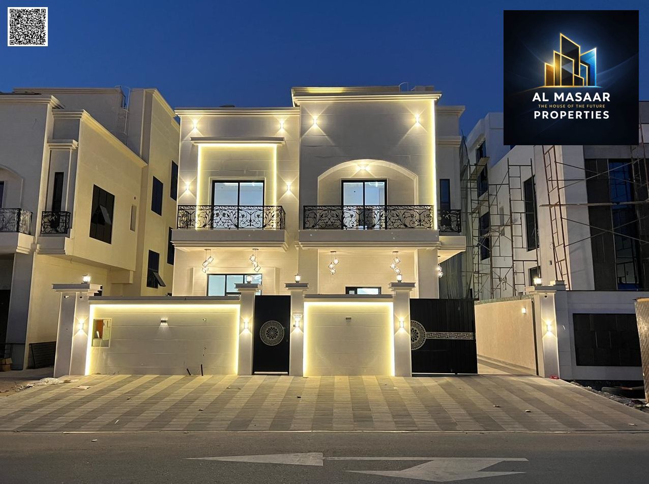 An opportunity to own a villa, including registration and ownership fees and air conditioning, close to all services, with luxurious designs, ready to