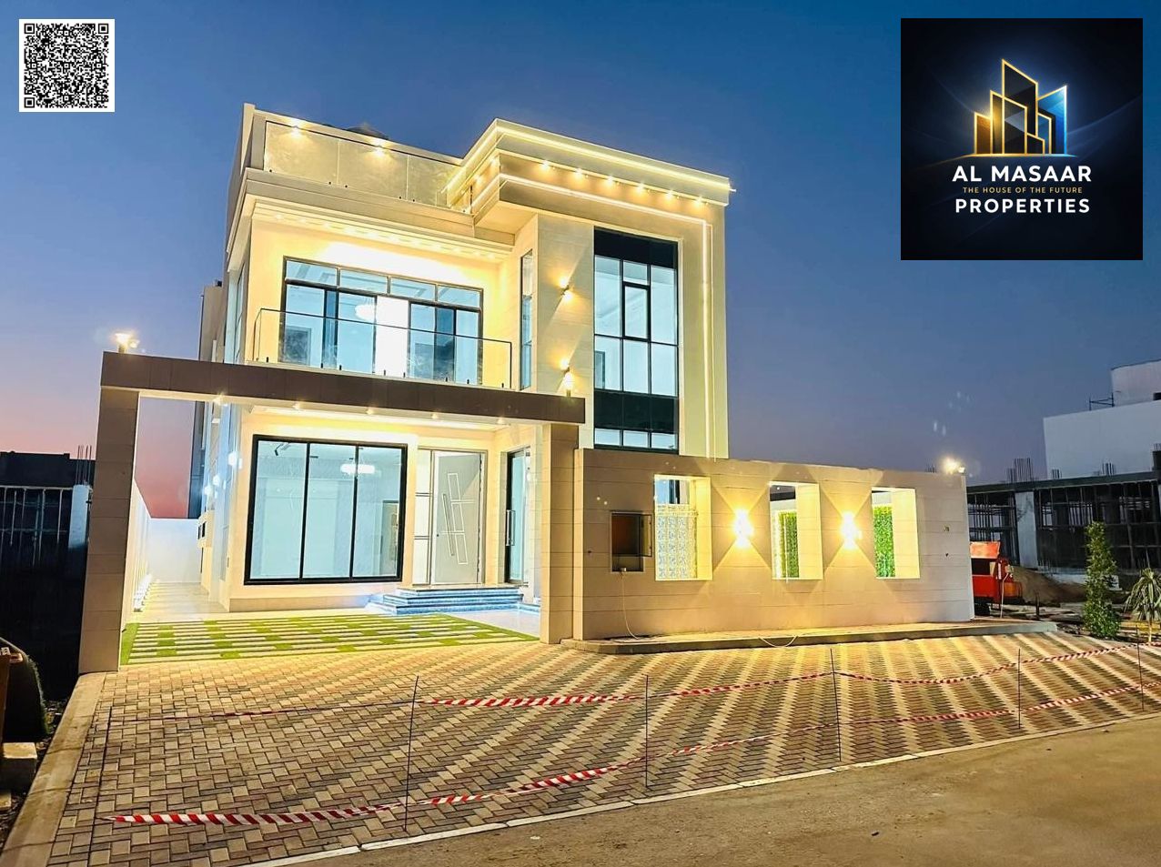 Opportunity to own a villa with a swimming pool, fully equipped with air conditioning, electricity, and water, close to all services, with luxurious d