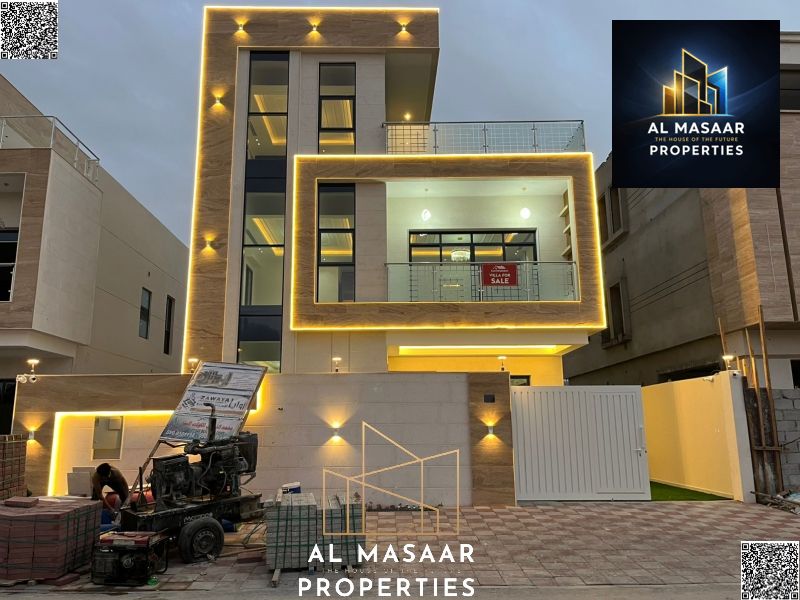 Luxury super deluxe villa for sale in Al Yasmin area, Ajman, at an attractive and distinctive price.