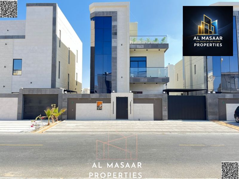 Luxury villa for sale, ground floor, first floor, and roof – 100% freehold ownership for all nationalities, close to all services and amenities.