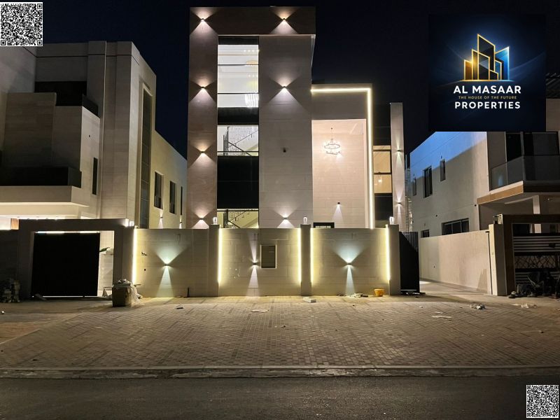 For sale: Classic stone-front villa, Al Helio 2, Ajman. Registration and ownership fees included. Located near amenities, close to Mohammed Bin Zayed