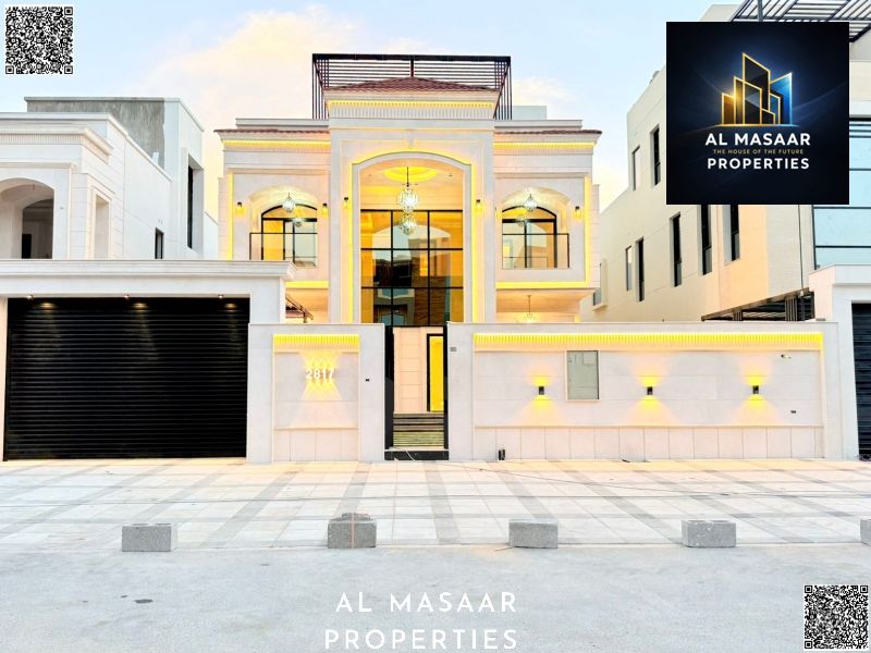Villa for sale in Al Bahia, two floors and a roof, excellent finishing, freehold ownership for all nationalities. Price includes registration fees.