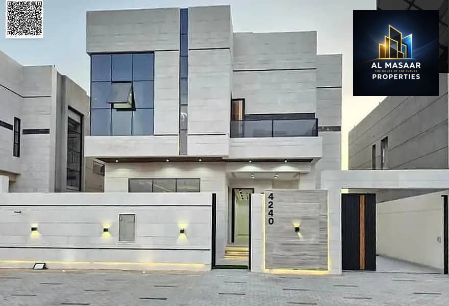 Villa with all registration and ownership fees included, on the main street, ready to move in, in one of the most prestigious areas of Ajman, freehold