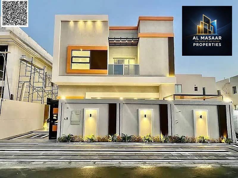 Villa with all registration and ownership fees included, on the main street, ready to move in, in one of the most prestigious areas of Ajman, freehold
