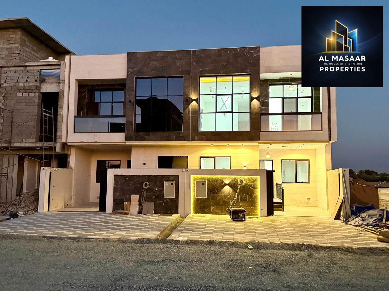 Luxury modern villa for sale with 5 master bedrooms, including registration and ownership fees