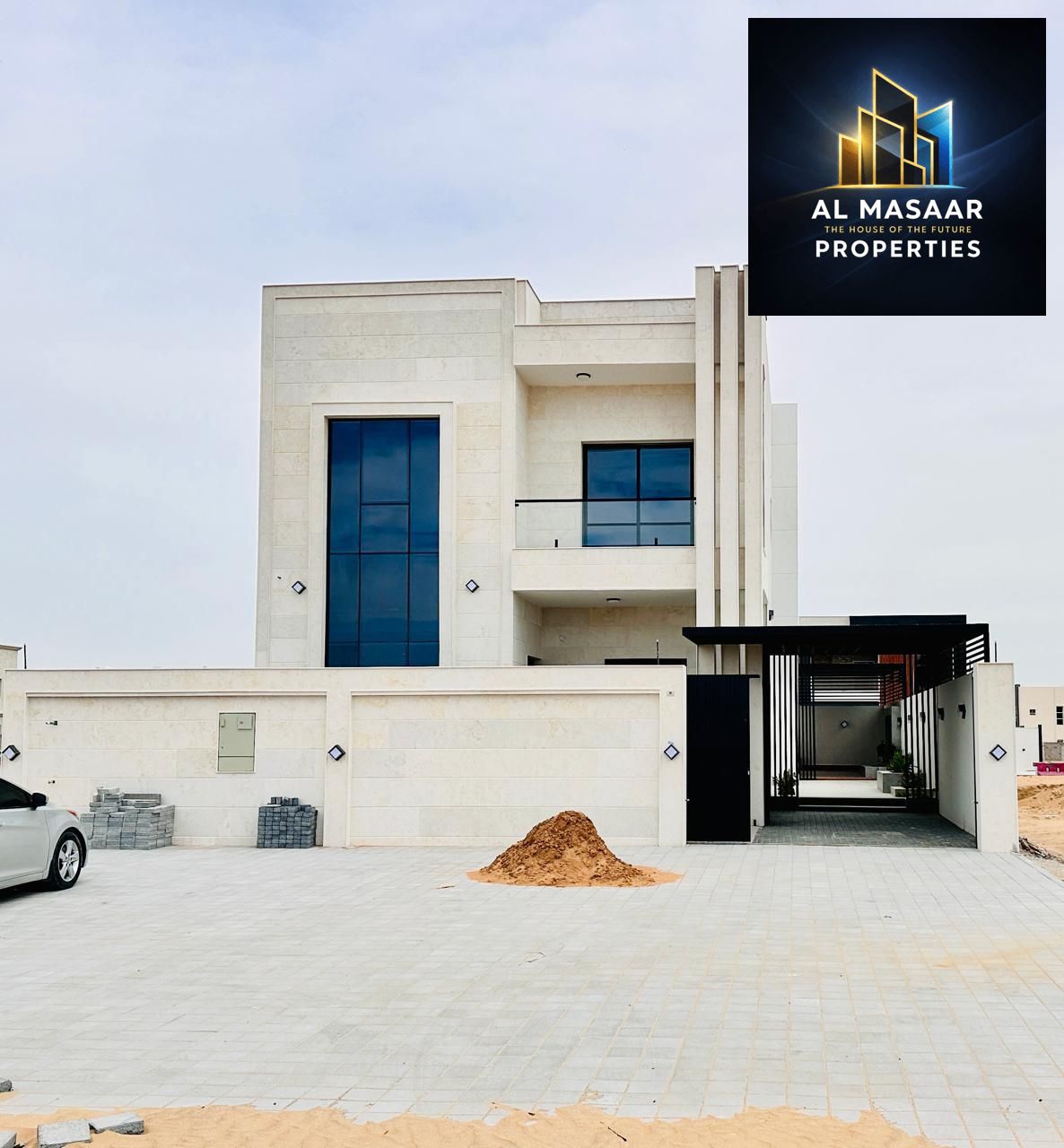 Luxury modern two-story villa including water, electricity, air conditioning, high-end finishes, and freehold ownership for all nationalities