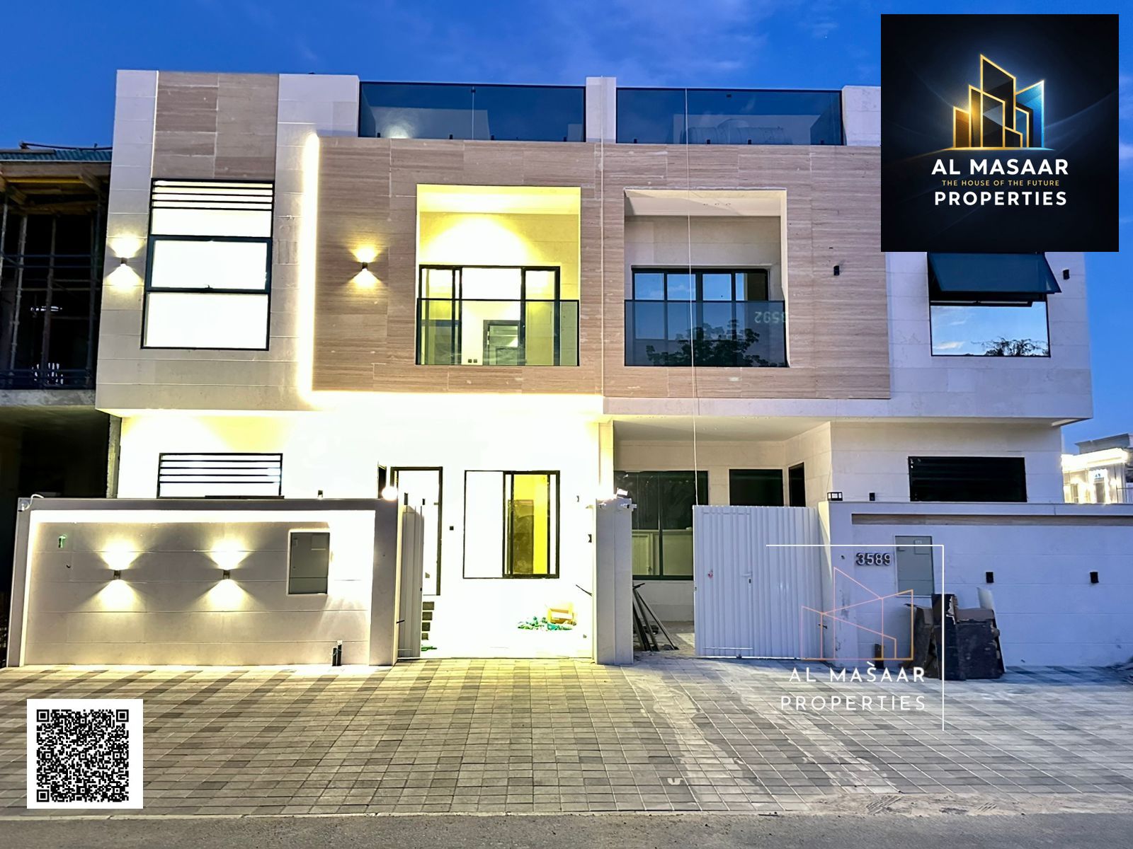 Townhouse in Al-Haliou 2, two floors and a roof, hotel-style finishing, freehold ownership for all nationalities, including registration and ownership