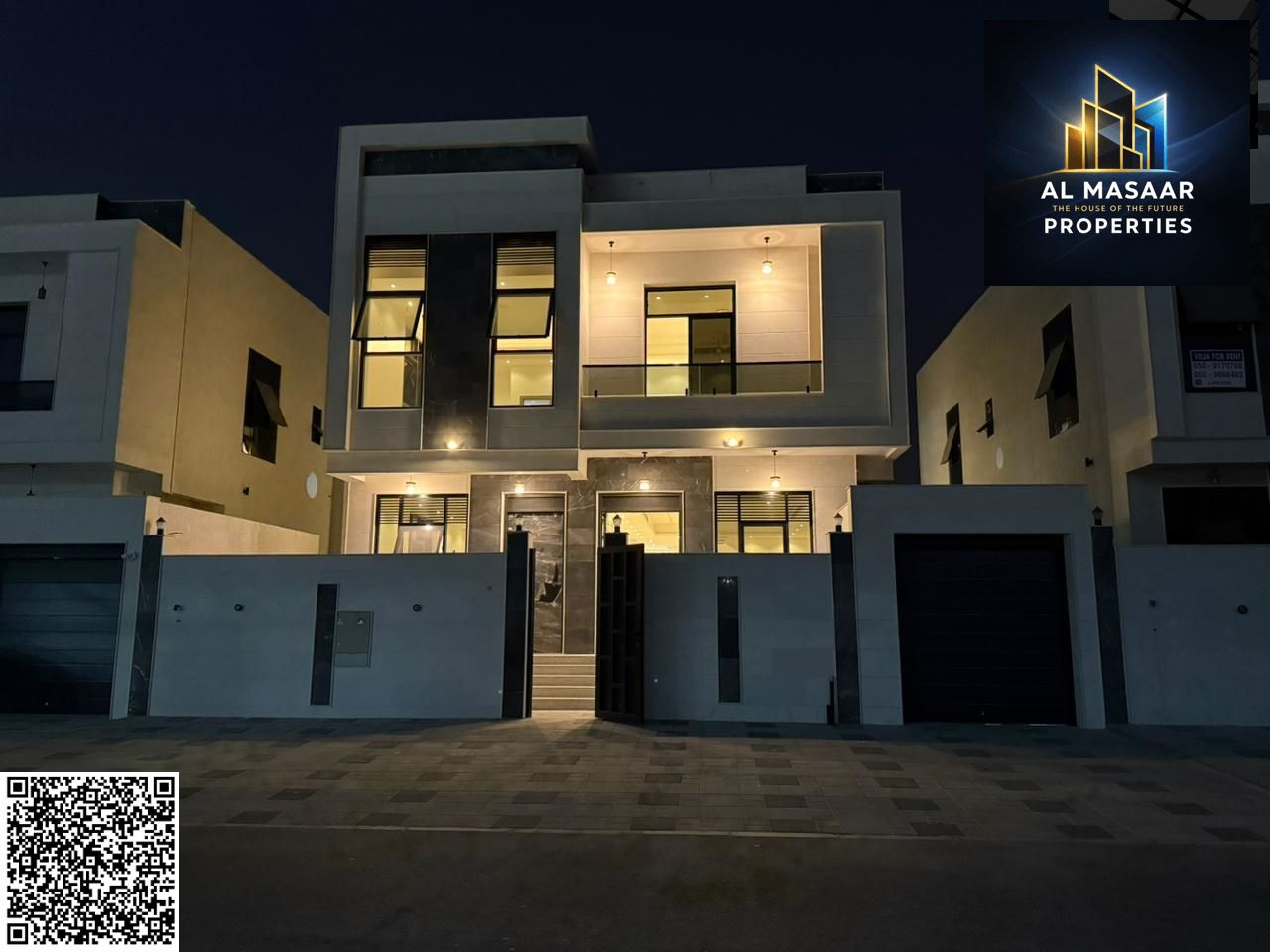 A villa with a unique style and design, including air conditioning.