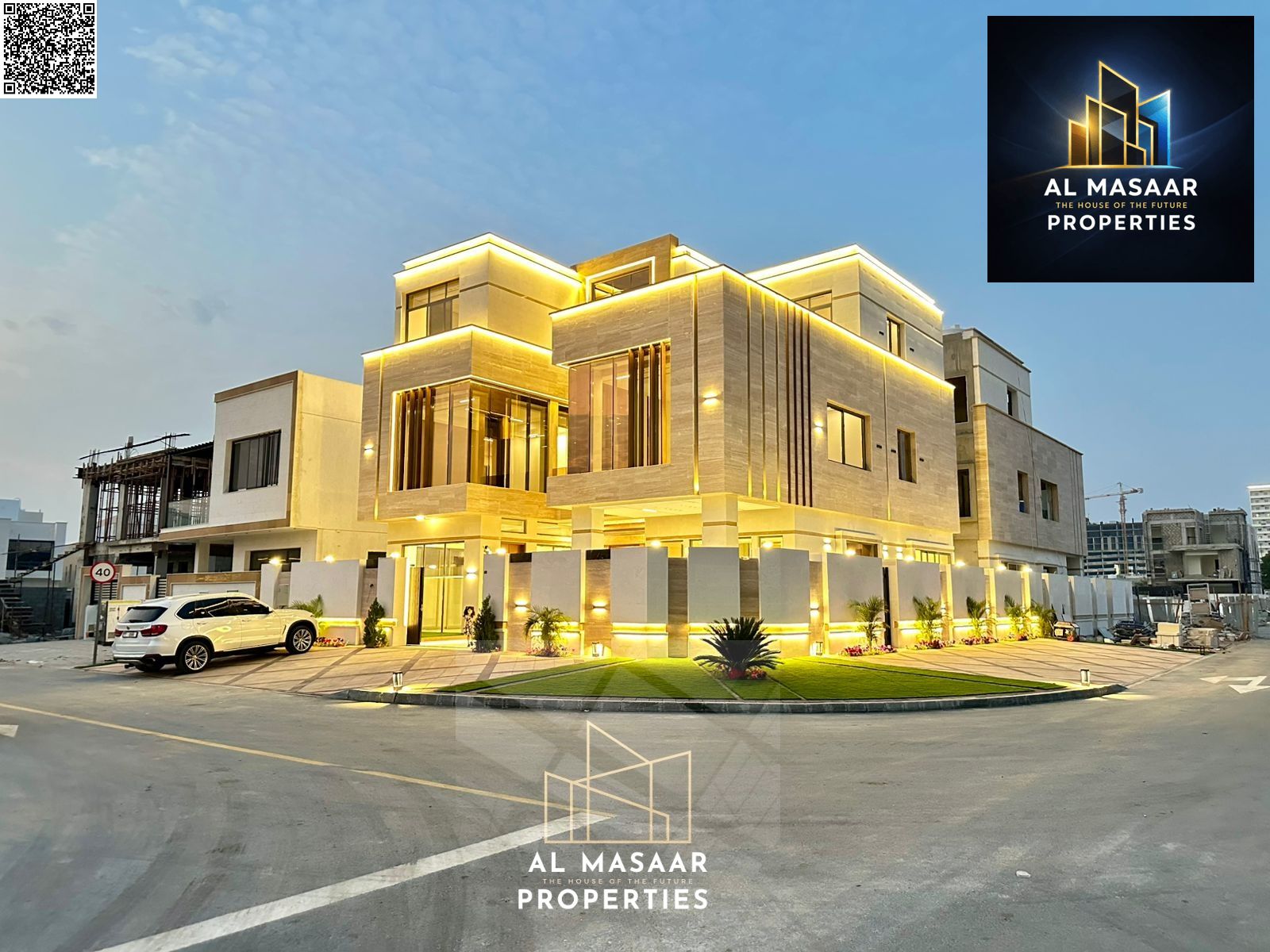 Two-story villa with a rooftop terrace, swimming pool, and internal elevator. Freehold ownership for all nationalities. Includes electricity, air cond