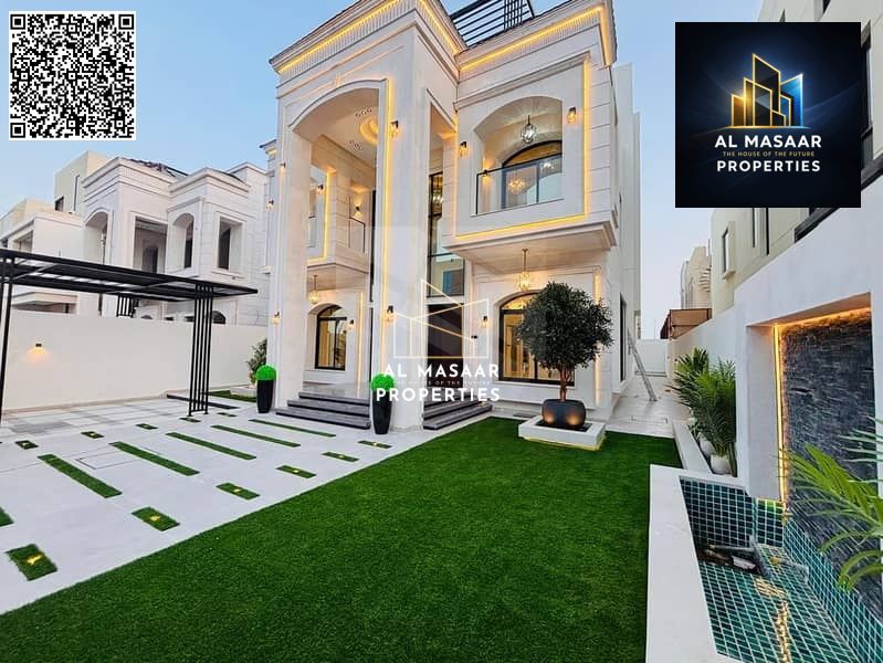 Villa for sale in Al Bahia, two floors and a roof, excellent finishing, freehold ownership for all nationalities. Price includes registration fees
