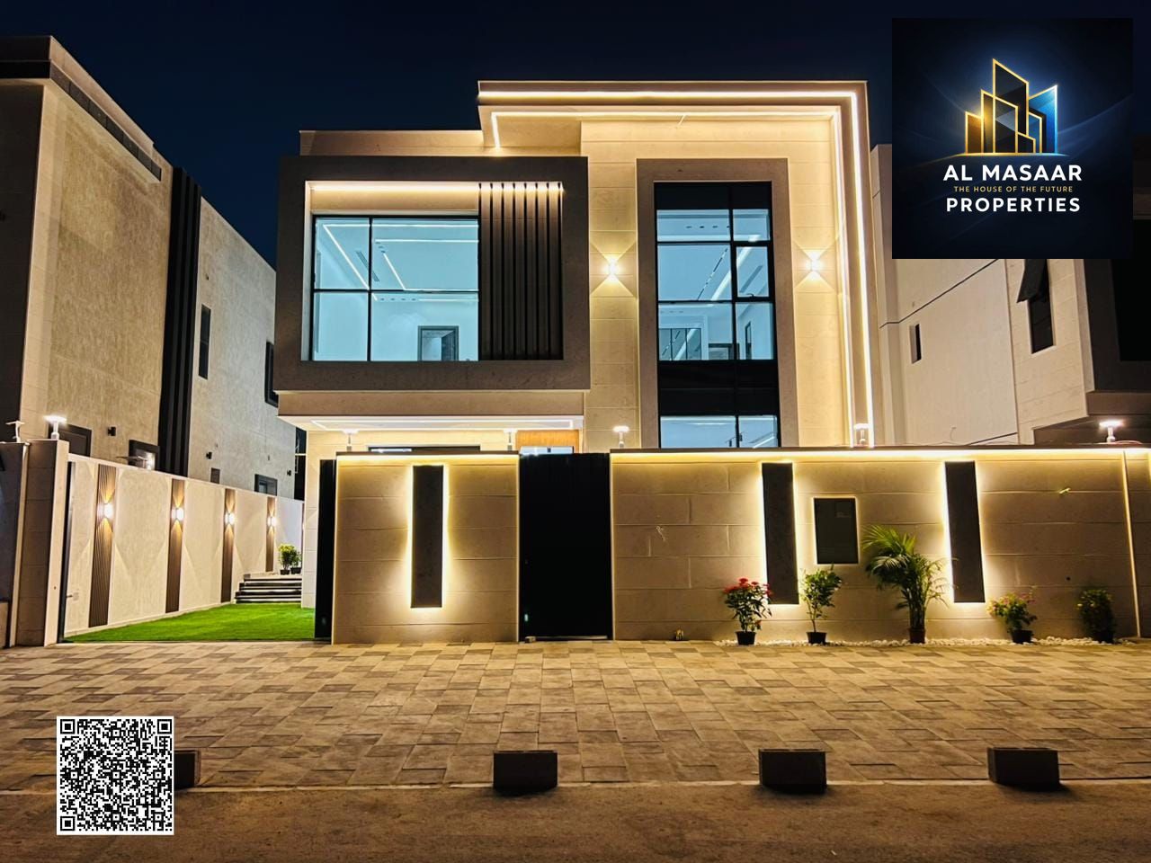 Villa with a swimming pool, ready to move in, in the most prestigious area of Ajman, freehold ownership, all registration and ownership fees include