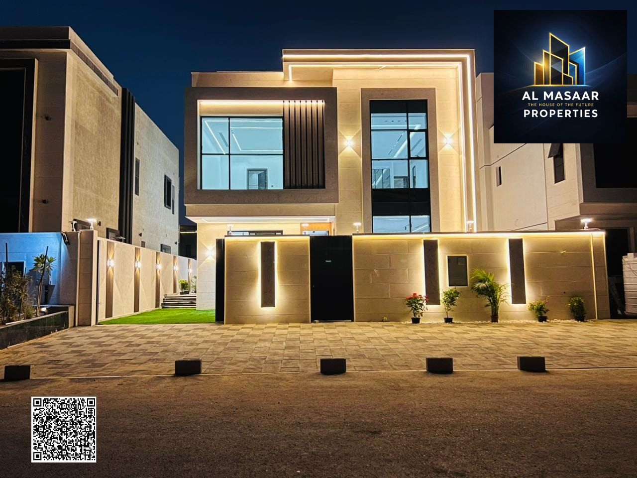 A villa at a price including registration and ownership fees on the main street, ready for occupancy in the most prestigious areas of Ajman, freehold