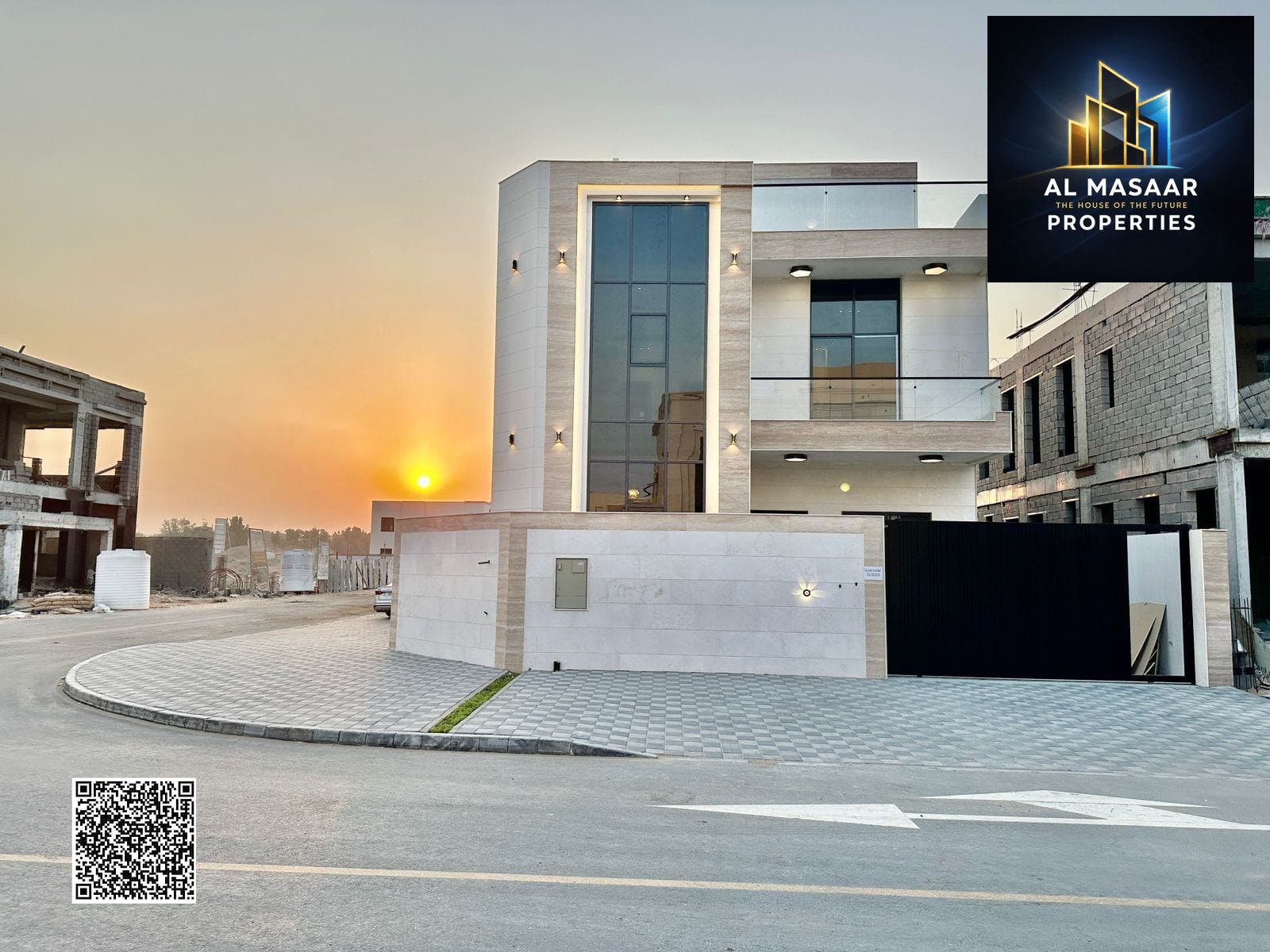 Villa for sale in Ajman, including registration fees, prime location, super deluxe finishing, excellent prices.