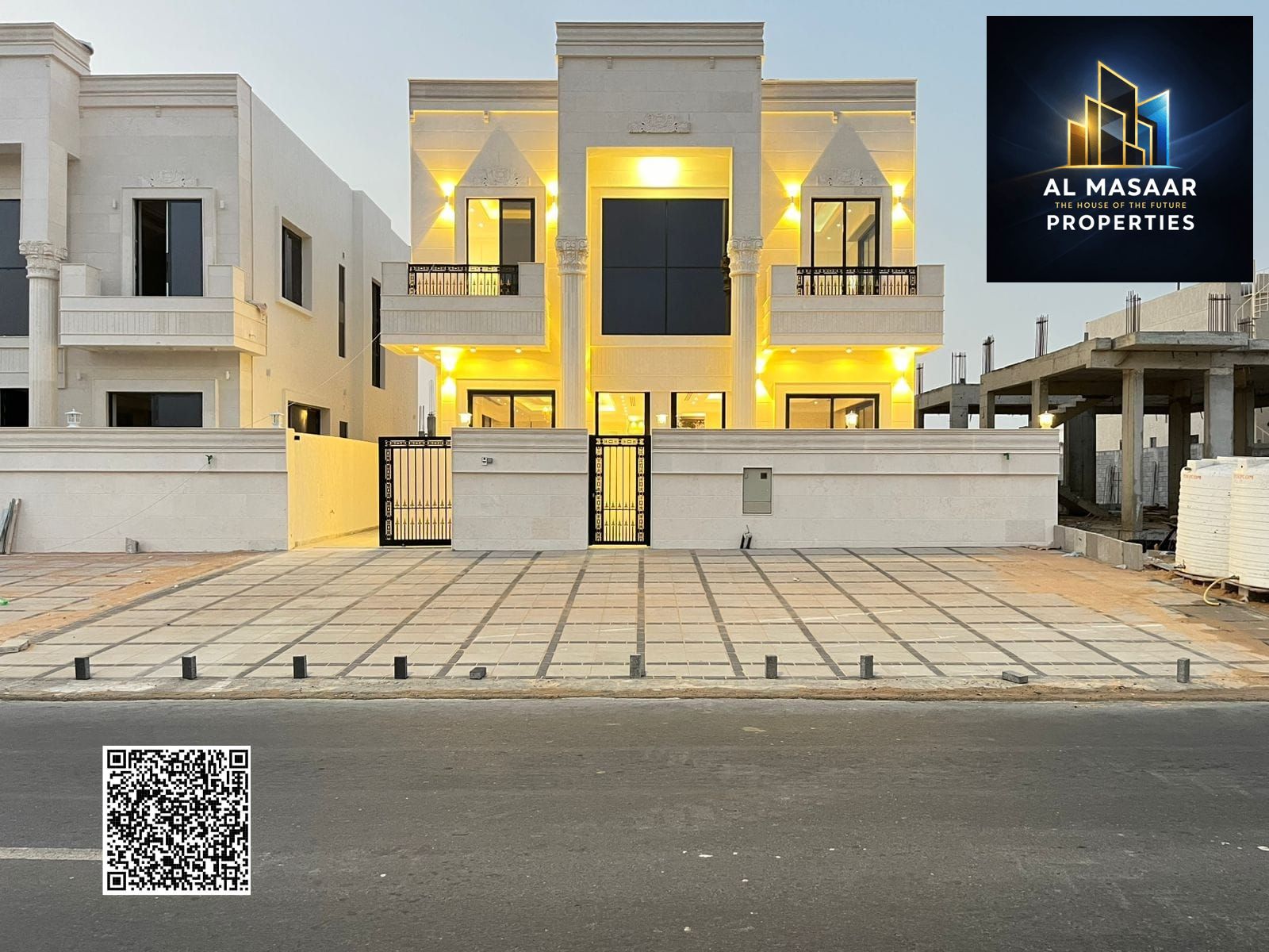 Villa with all registration, ownership, and electricity fees included, located on the main street, ready to move in, in one of Ajman's most prestigiou