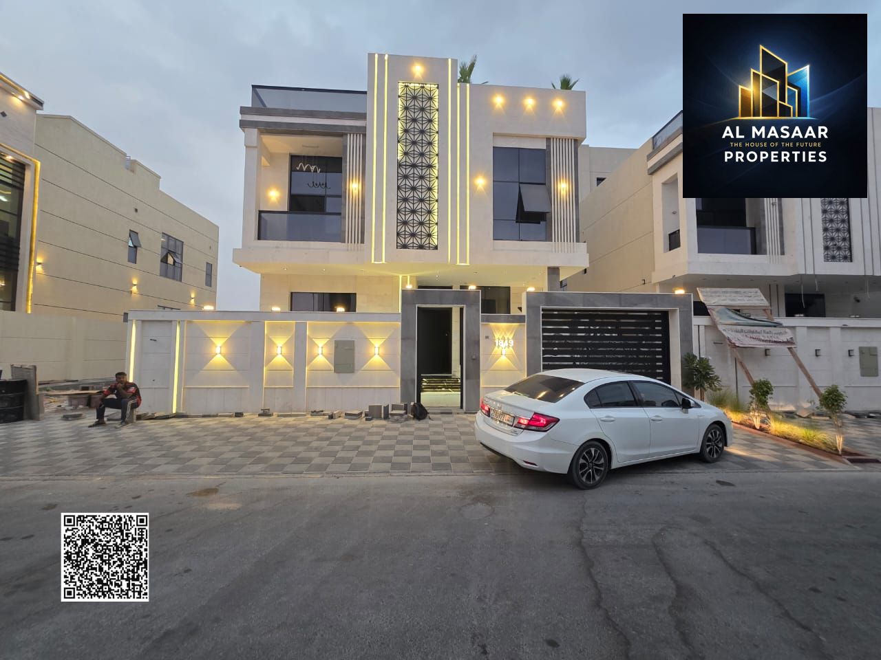 The villa is a corner lot with a rooftop terrace and elevator. The price includes property transfer fees and no annual service charges. It is ready fo