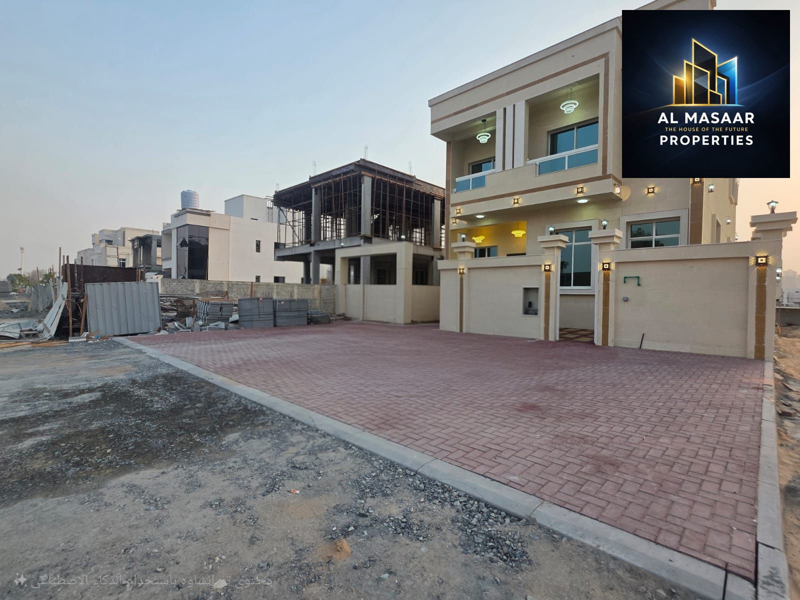 Own a stunning villa in Ajman at a bargain price, including registration fees. First occupancy, freehold ownership, custom finishing with luxurious de