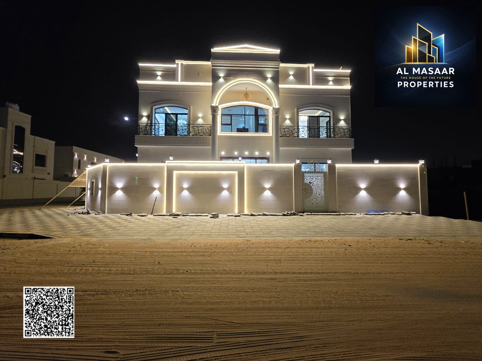 Corner unit for sale in Al Helio 2, Ajman - 5 master bedrooms, living room, majlis, and maid's room - freehold ownership for all nationalities