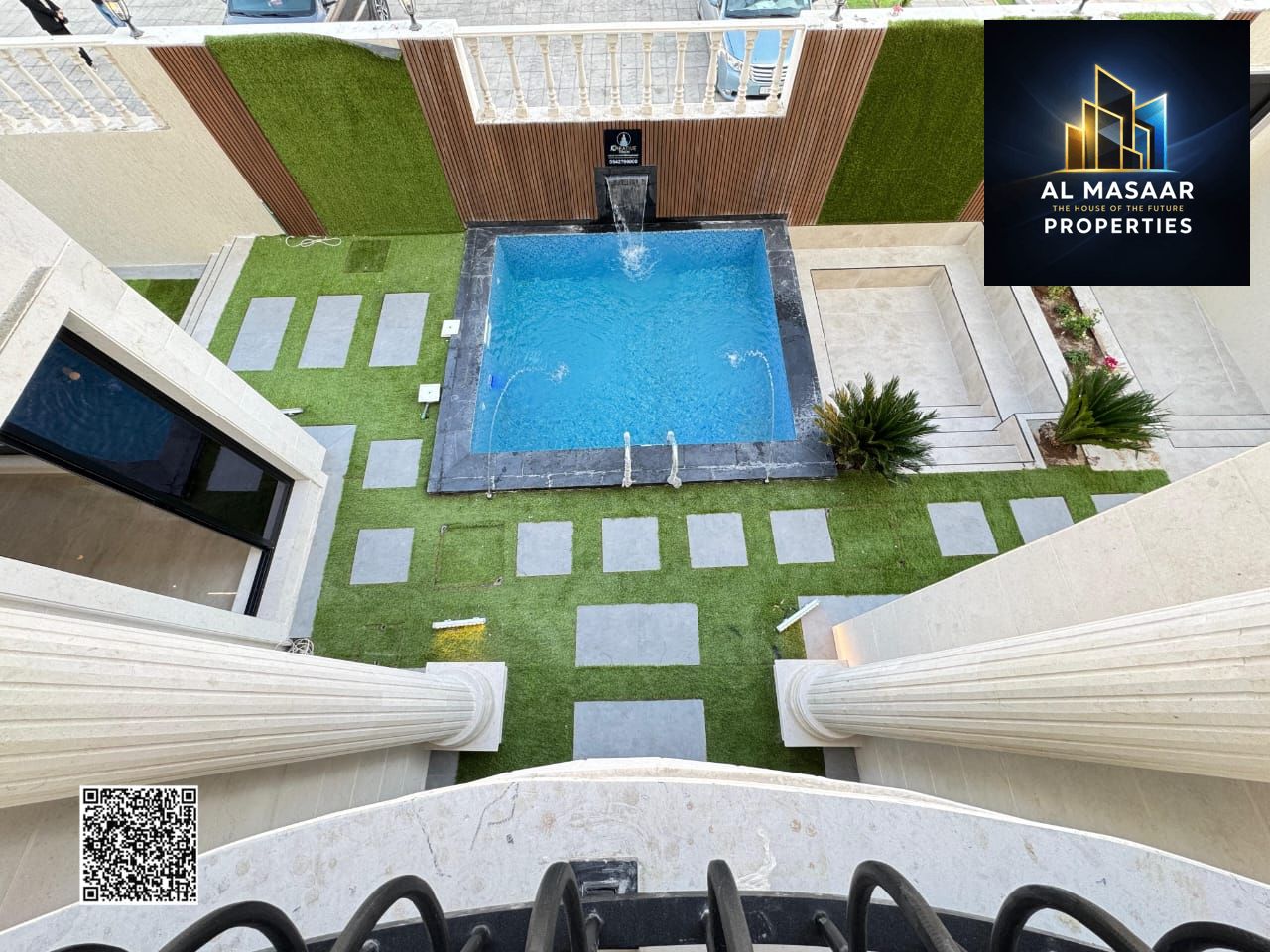 For sale: A luxurious classic villa, priced inclusive of registration and ownership fees, featuring a modern smart home design, 6 master bedrooms, a r