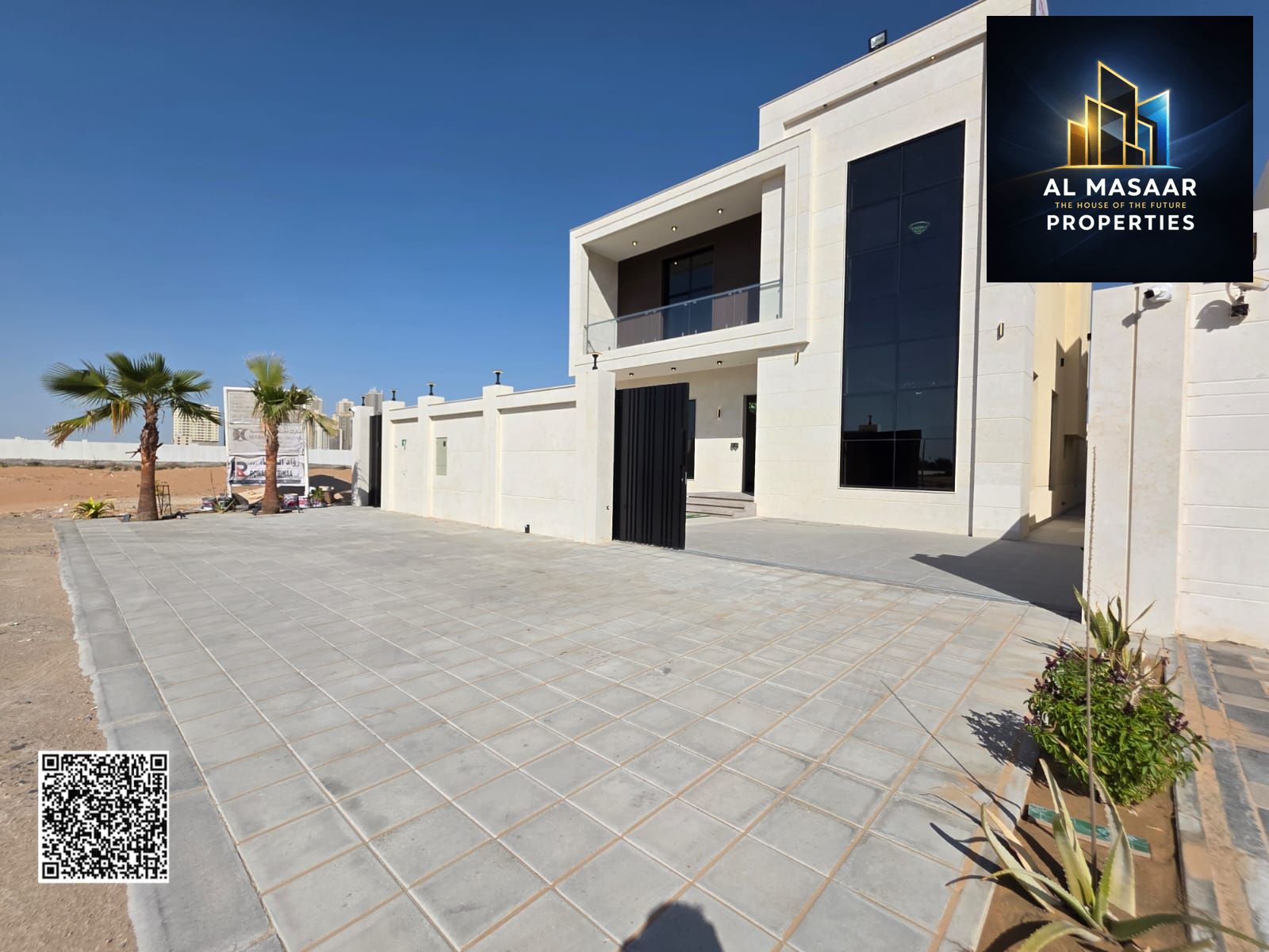 "Luxury new villa for sale in Al Amrah - Ajman | 5 master bedrooms, spacious yard, freehold ownership for all nationalities with large areas"