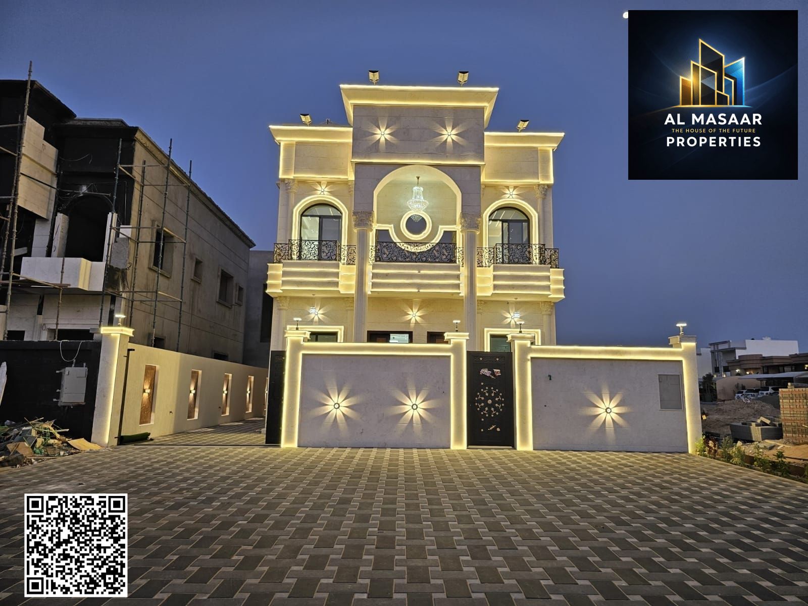For sale: Classic villa, registration fees included, luxury finishing, near Sheikh Mohammed Bin Zayed Road - freehold ownership for life for all natio