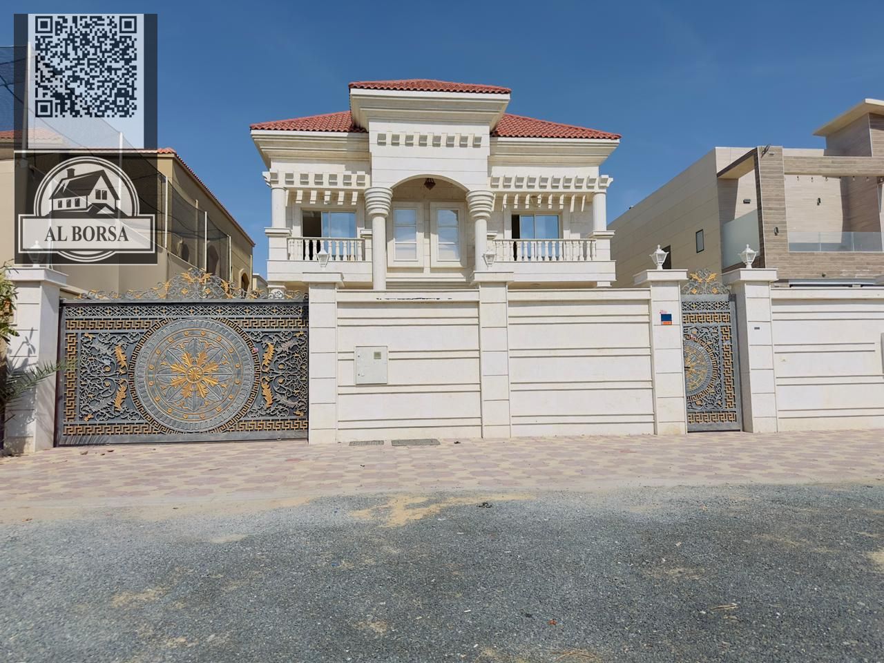 For rent in Al Muwaihat 1: Classic villa with 5 bedrooms + majlis and living room | Land area 5000 ft² | Main street | 140,000