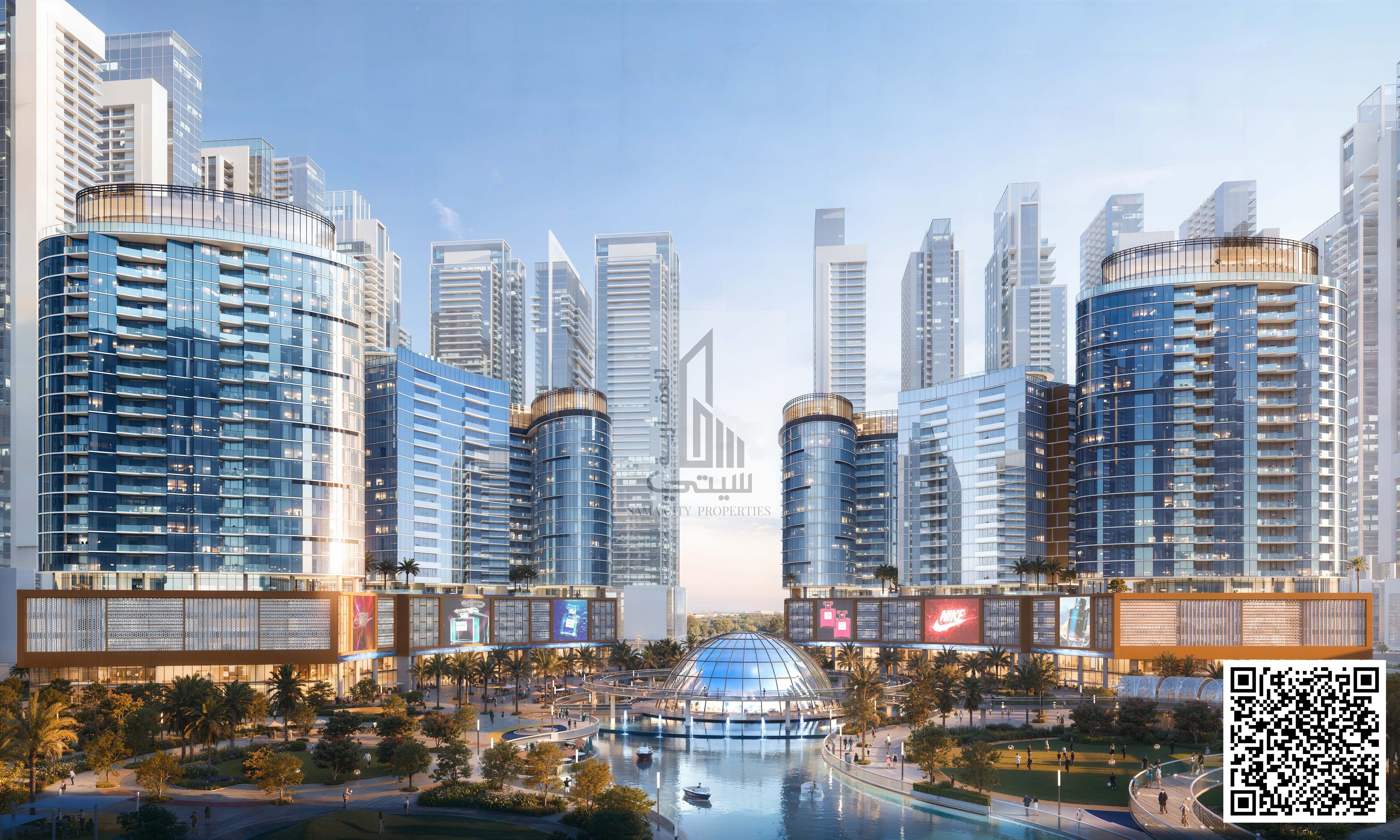 Two bedrooms and living room with a modern design and distinctive finishing in the Tiger Ajman project