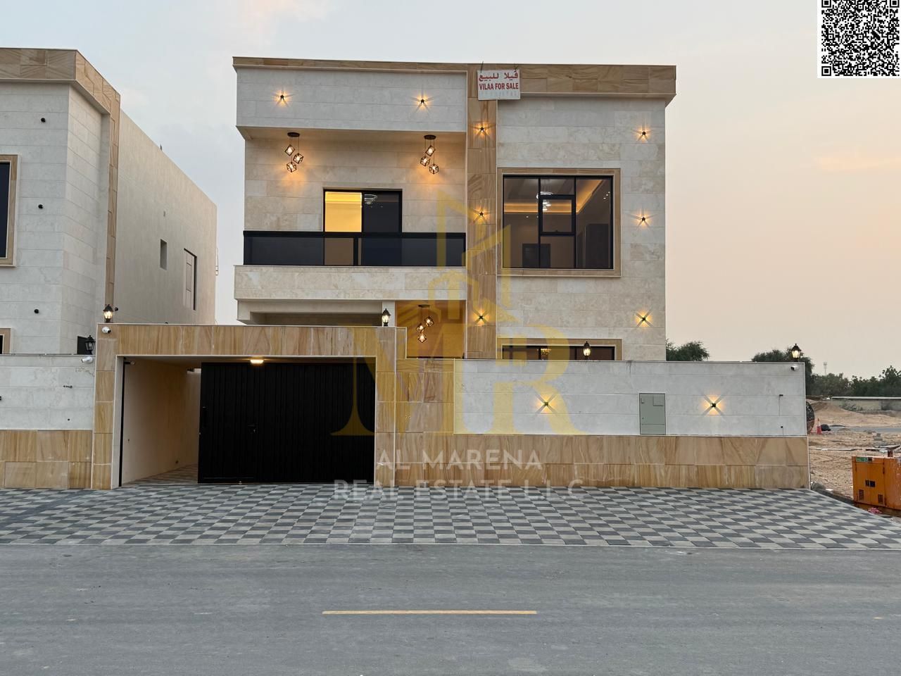 Villa for sale, freehold, open to all nationalities, including registration and ownership fees. Five master bedrooms, living room, majlis, dining room