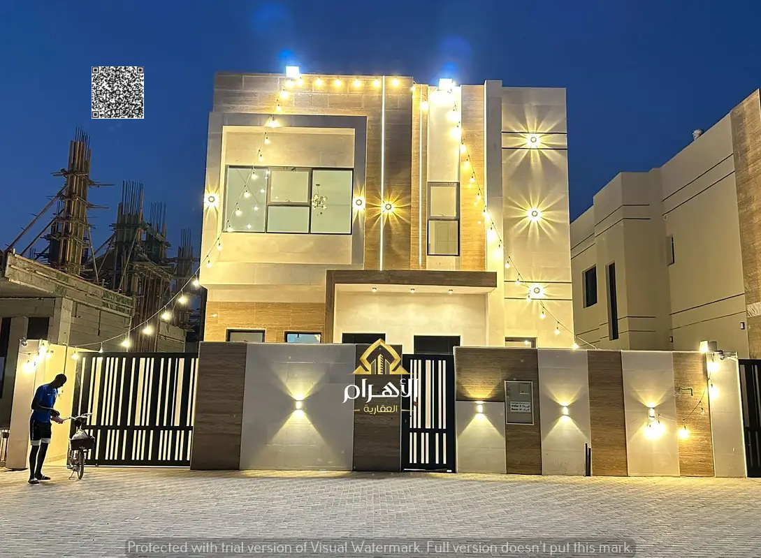 Modern villa for living and investment in Al Helio 2, Ajman. Registration and ownership fees included, plus services. Freehold ownership.