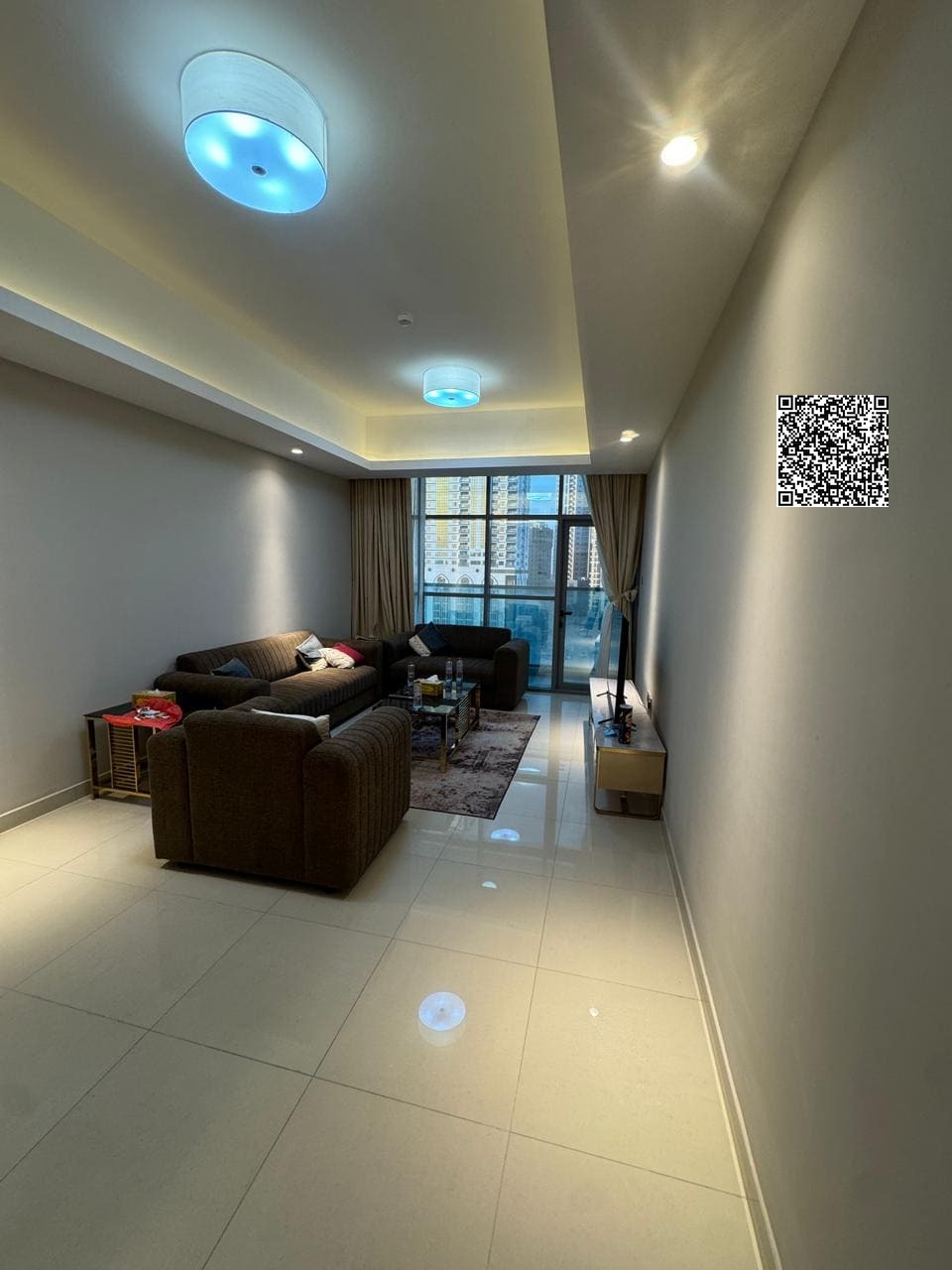One bedroom and living room furnished apartment for annual rent in Ajman, Gulf Tower