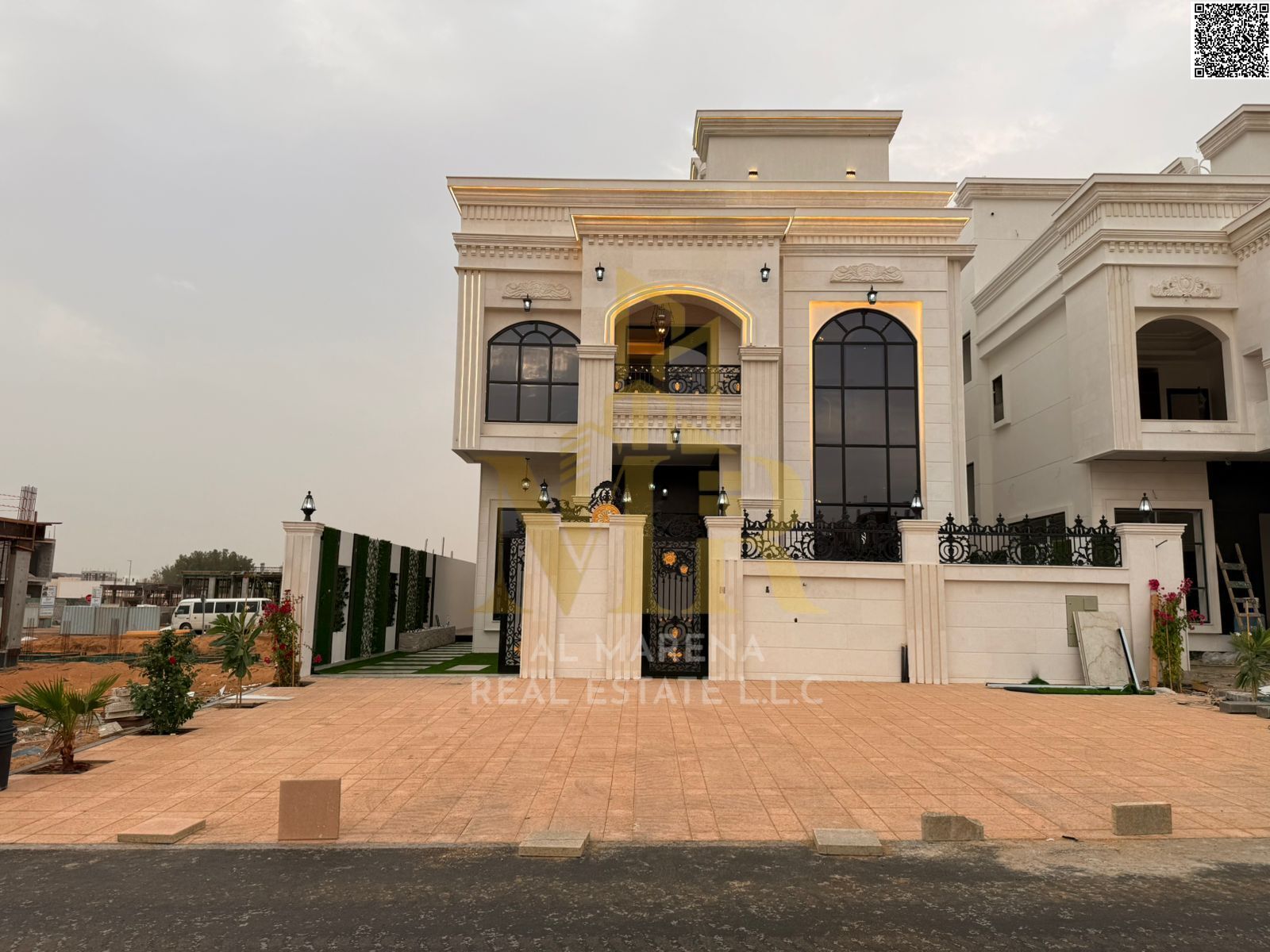 For sale: A modern villa in Al Helio 2 (directly next to Azhi project), including registration and ownership fees, central air conditioning, close to