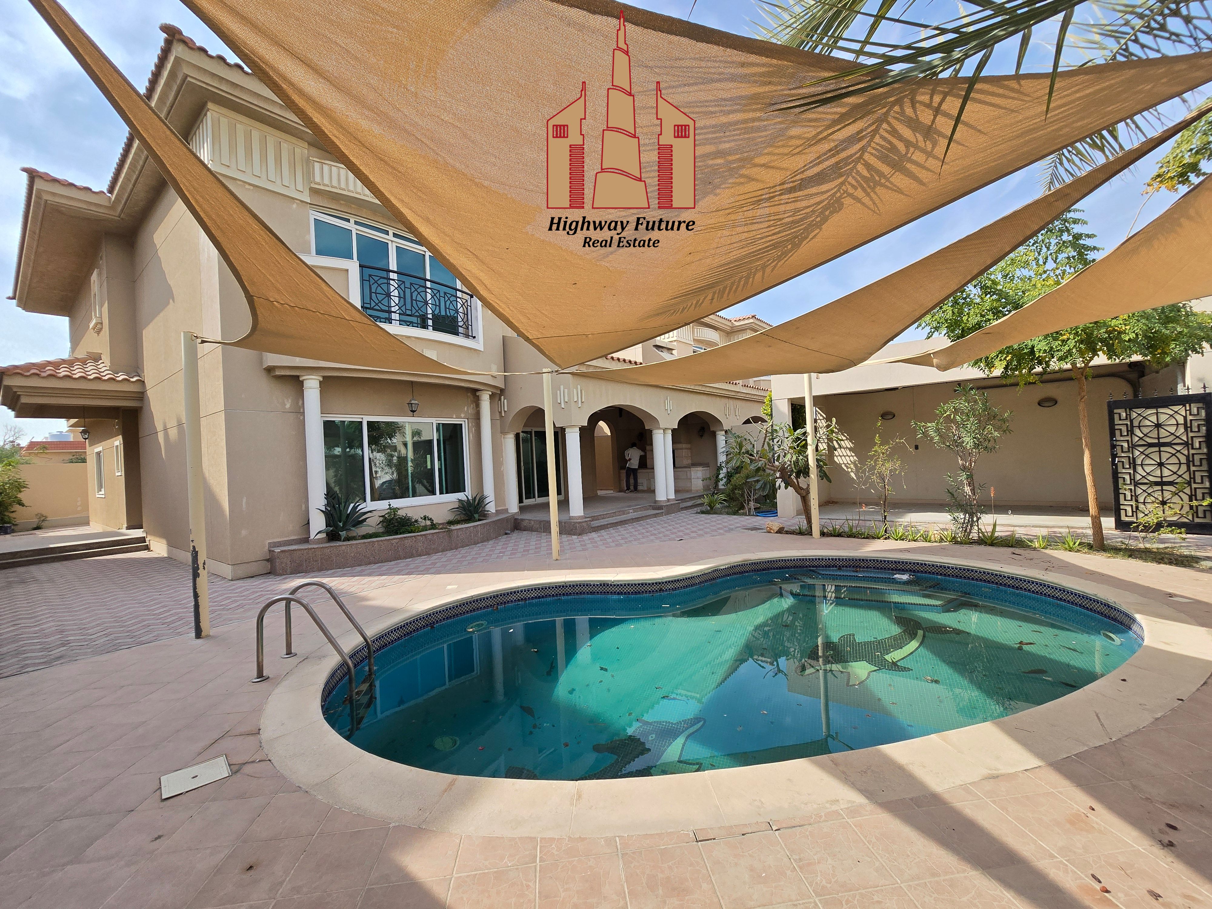Private pool wardrobes parking balcony central ac 5 bedroom neat and clean villa big hall maid room 140k