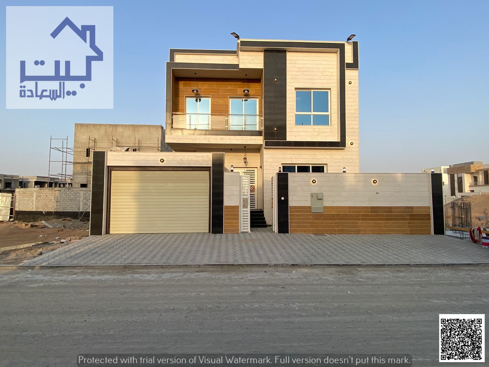 Modern villas for rent in Al Yasmeen, Ajman, two floors, 6 master bedrooms, private courtyard, near Sheikh Mohammed Bin Zayed Road.