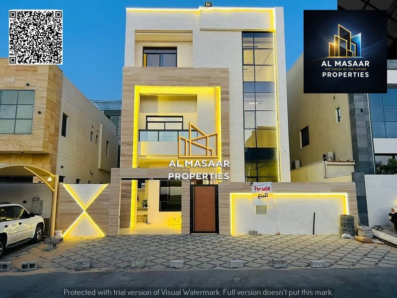 For sale, a villa with electricity and water included, in the Jasmine area, opposite the park, freehold for all nationalities.