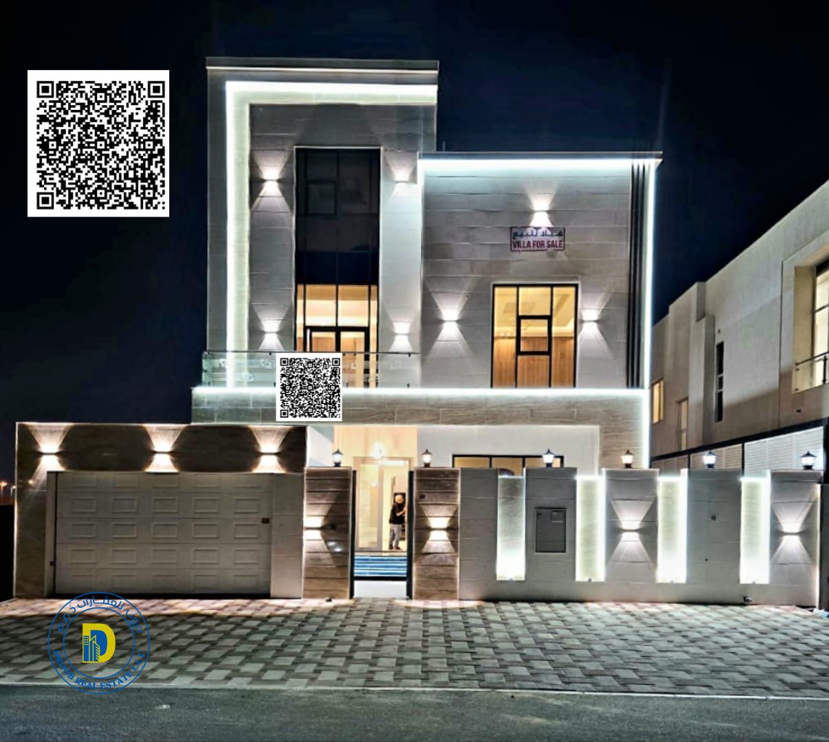 For sale: Spacious villa with 7 bedrooms and 3 living rooms in Al Bahia, Ajman. Price includes registration fees.