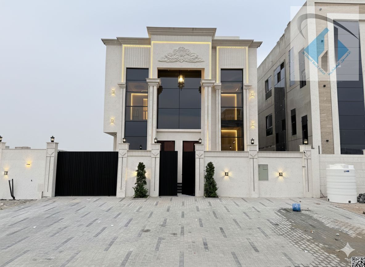 Villa for sale in Ajman at a bargain price, including fees. Excellent location, freehold ownership for life for all nationalities, with the possibilit