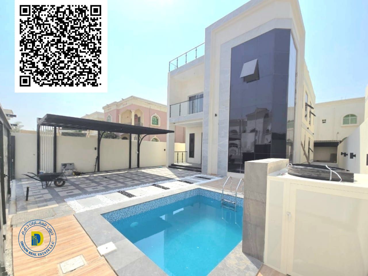 Luxury villa for sale in Al Rawda,, 5 bedrooms,, and swimming pool. Attractive price.