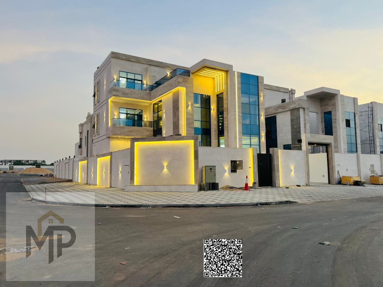 The villa includes registration fees, electricity, water, elevator, and furniture.