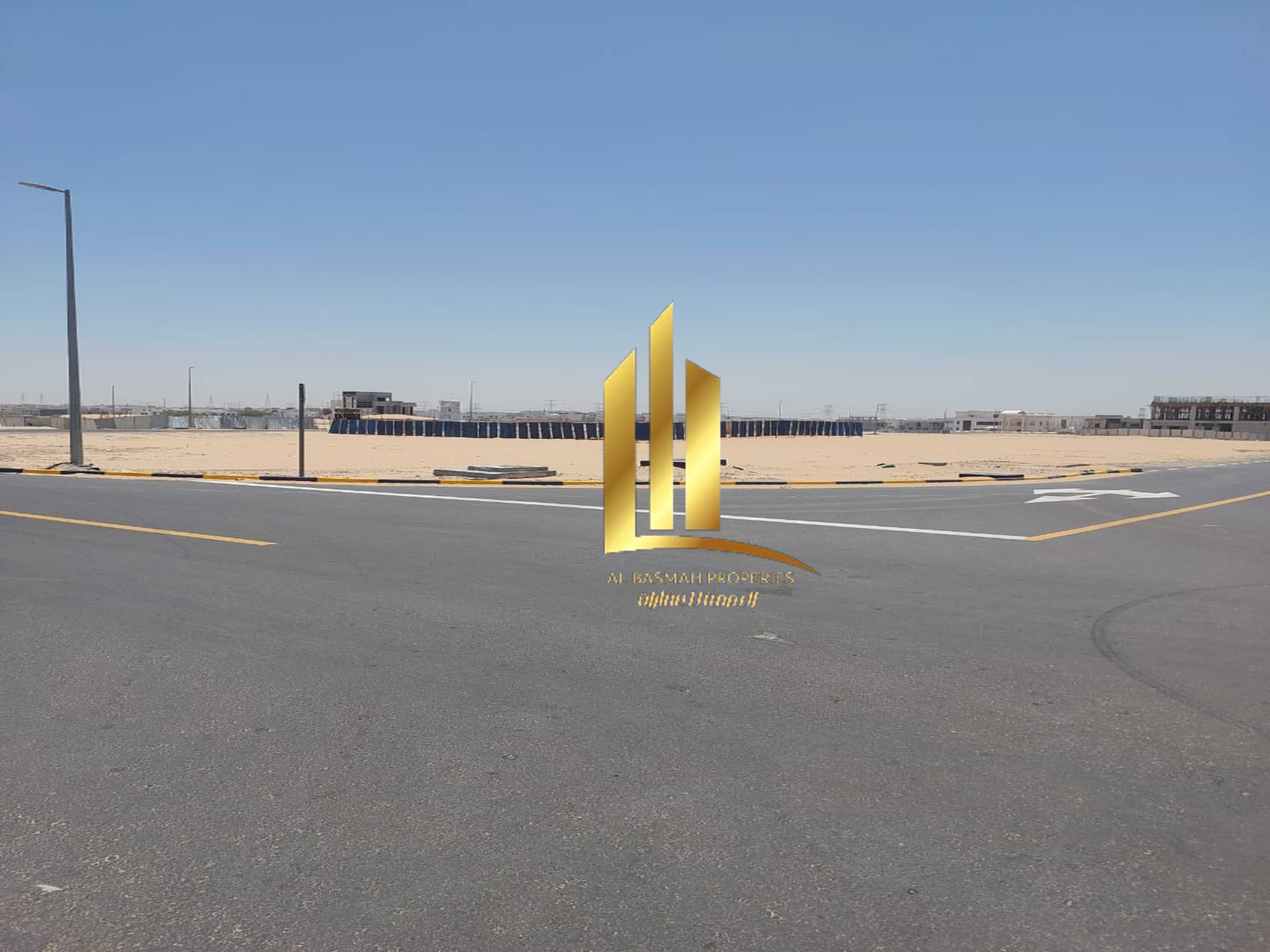 Residential land for sale in Sharjah, Al-Hawshi, Al-Badi' suburb. Freehold ownership for Arab brothers.