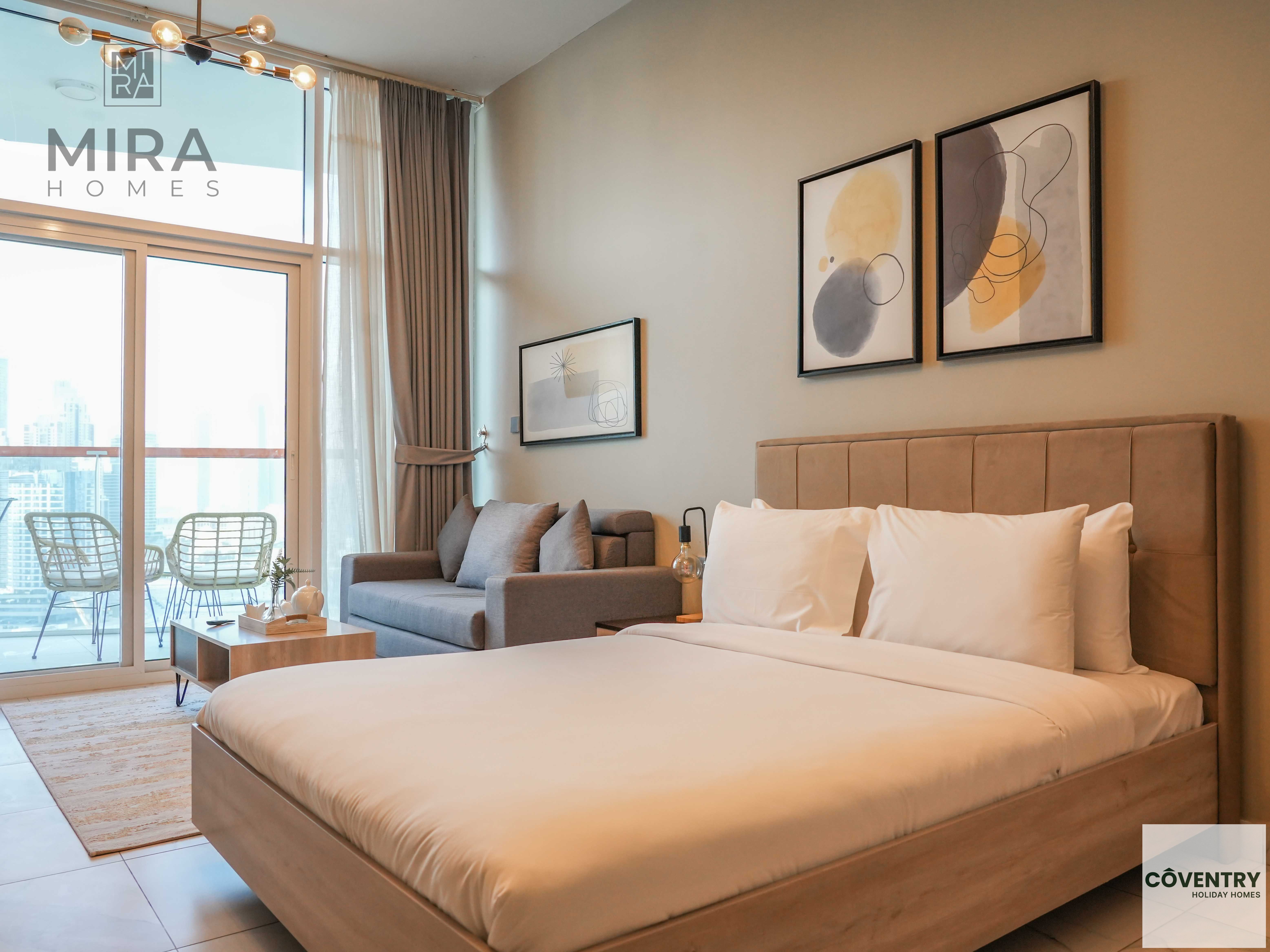 AVAILABLE TO BOOK NOW | Luxury Canal View Living at Millennium Binghatti Residences–No Commission! Studio in Business Bay with Burj Khalifa view