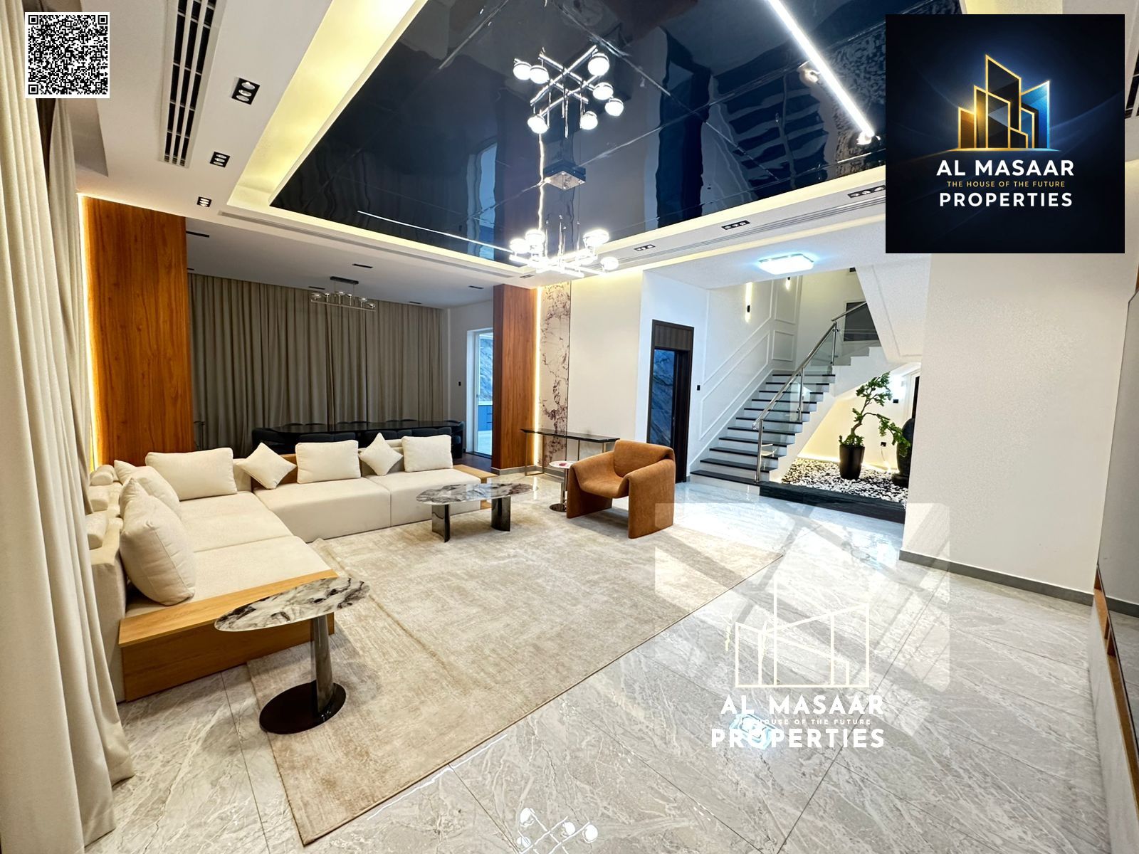 A villa with luxurious finishes, including electricity, water, air conditioning, and furnishings.
