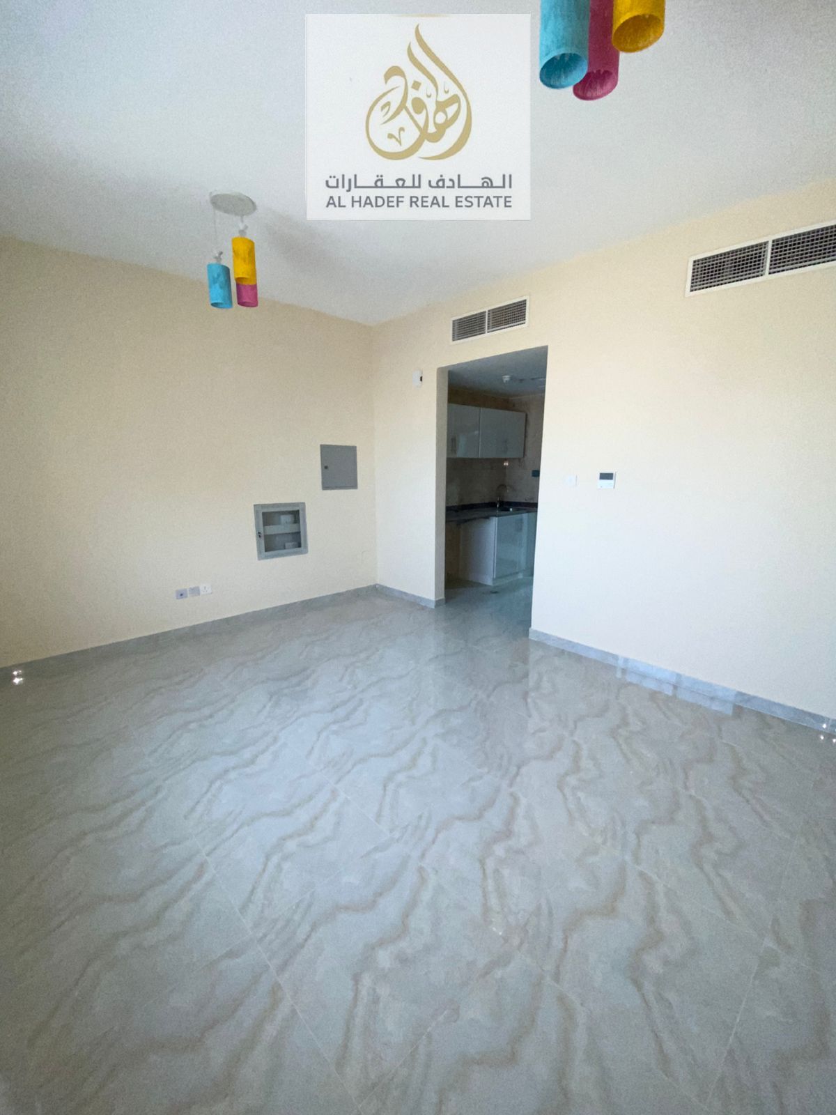 First-time occupancy studio with one month free, separate kitchen, spacious areas, high-end finishes, and a prime location close to all services and t