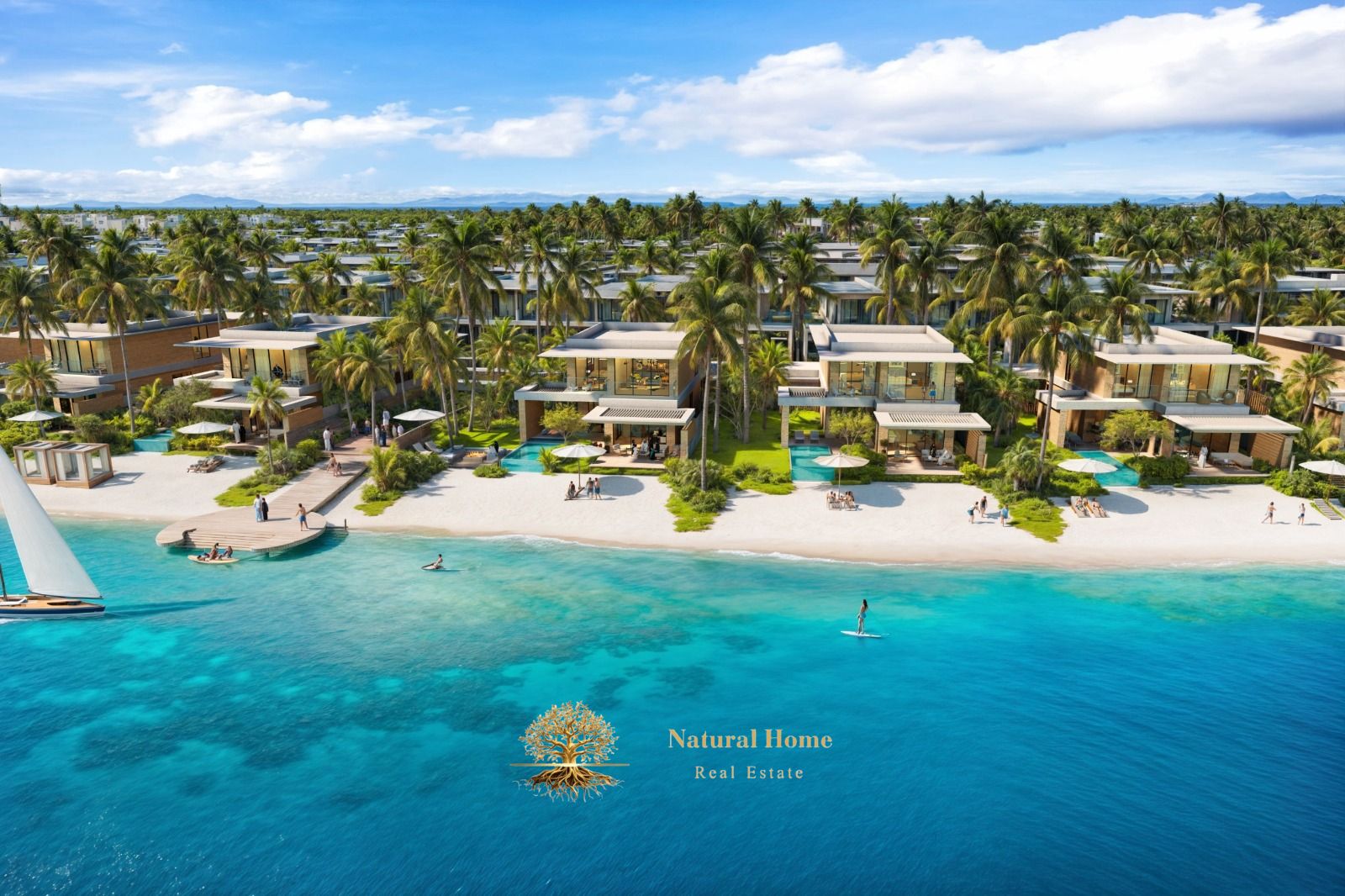 "Where the island dream meets the luxury of modern living. . . 4-bedroom townhouse with unparalleled sea views at The View Island. "